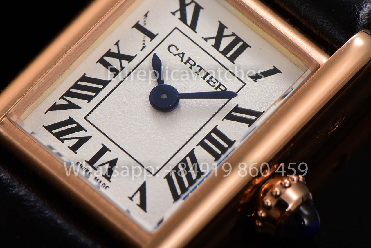Cartier Tank TANK LOUIS CARTIER Mini 1:1 Meilleure version F1 Factory Cadran blanc Or rose