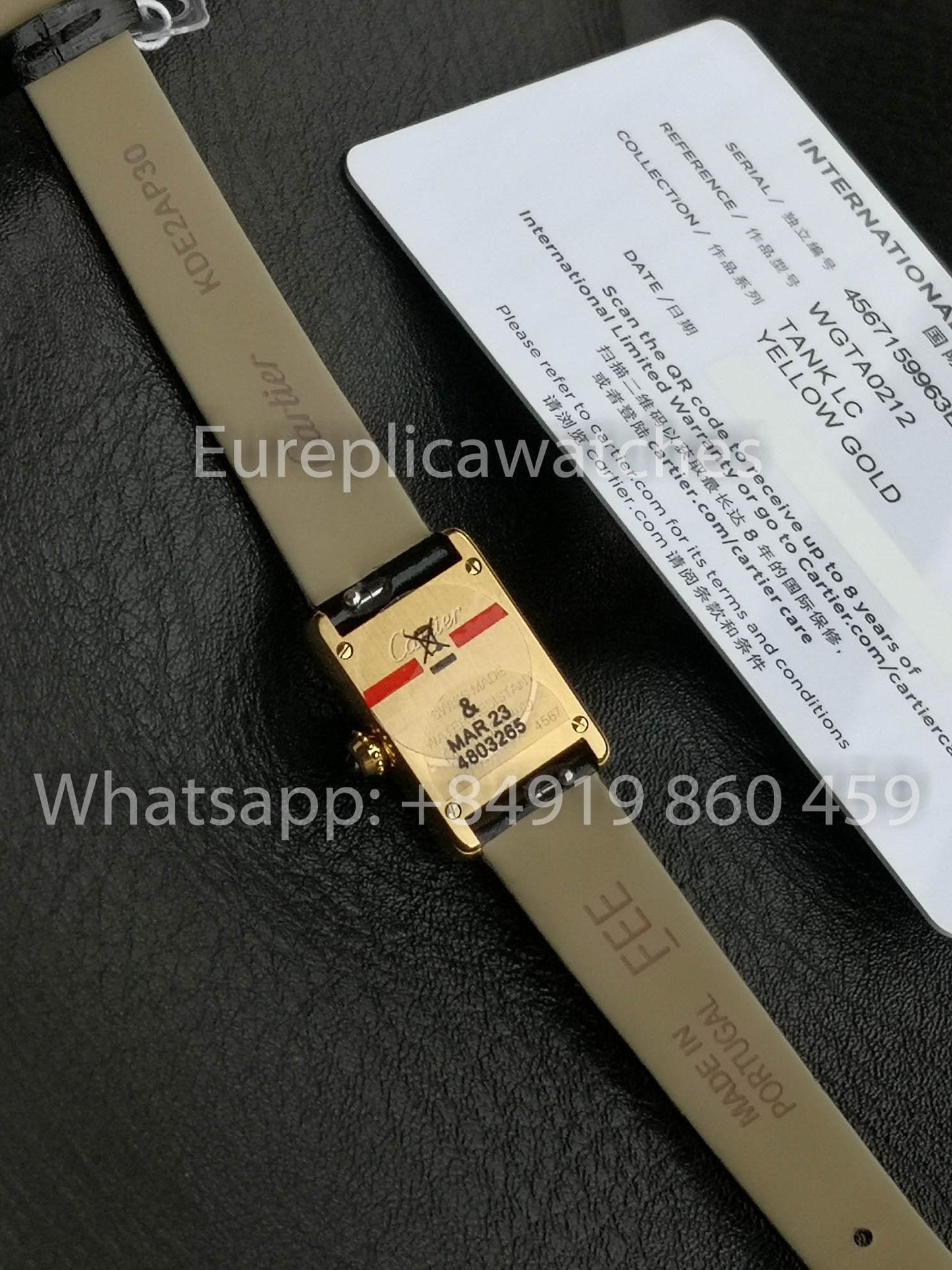 Cartier Tank TANK LOUIS CARTIER Mini  1:1 Best Version White and Yellow Gold