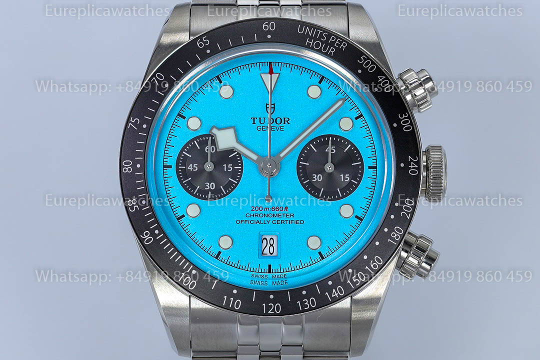 TUDOR BLACK BAY CHRONO STEEL M79360N-0024 ZF Factory 1:1 Beste Version Tiffany-Zifferblatt