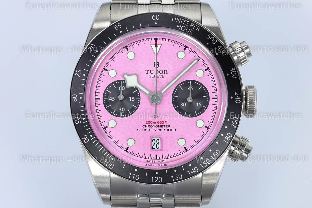 TUDOR BLACK BAY CHRONO STEEL M79360N-0019 41MM  ZF Factory 1:1 Best Version Pink dial