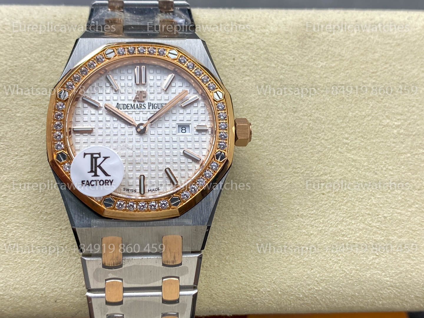 Audemars Piguet Royal Oak Quartz 33mm 67651RS White diamonds TK Factory 1:1 Best Version