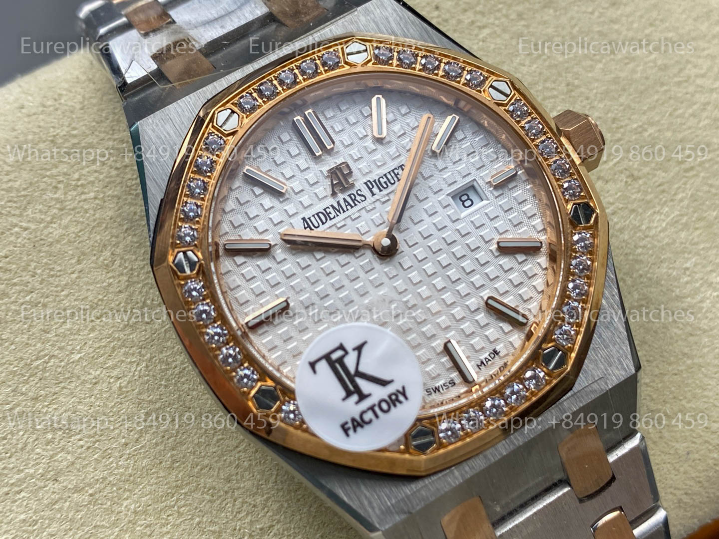 Audemars Piguet Royal Oak Quartz 33mm 67651RS White diamonds TK Factory 1:1 Best Version