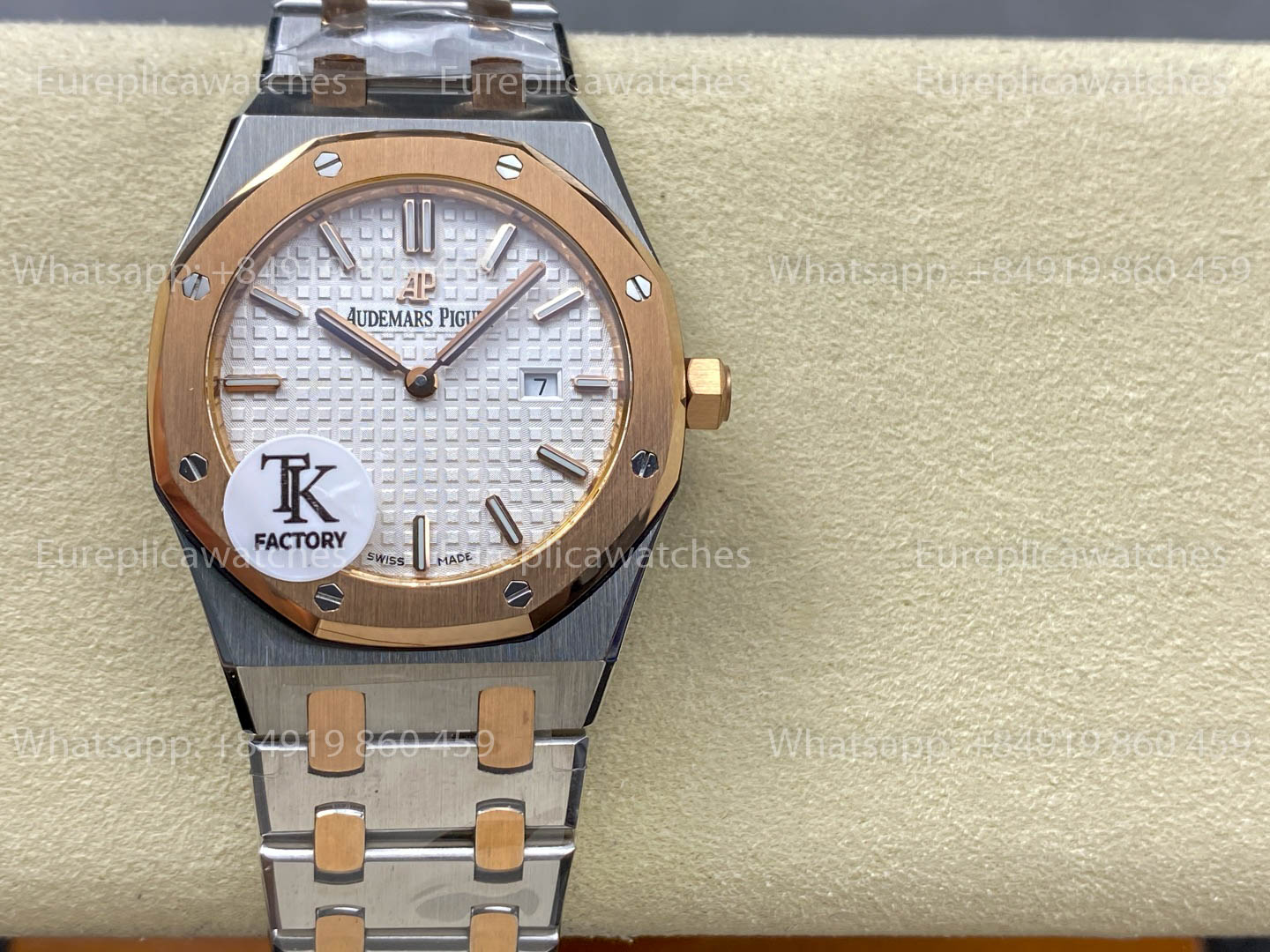 Audemars Piguet Royal Oak Quartz 33mm 67651 Rose gold White Dial TK Factory 1:1 Best Version