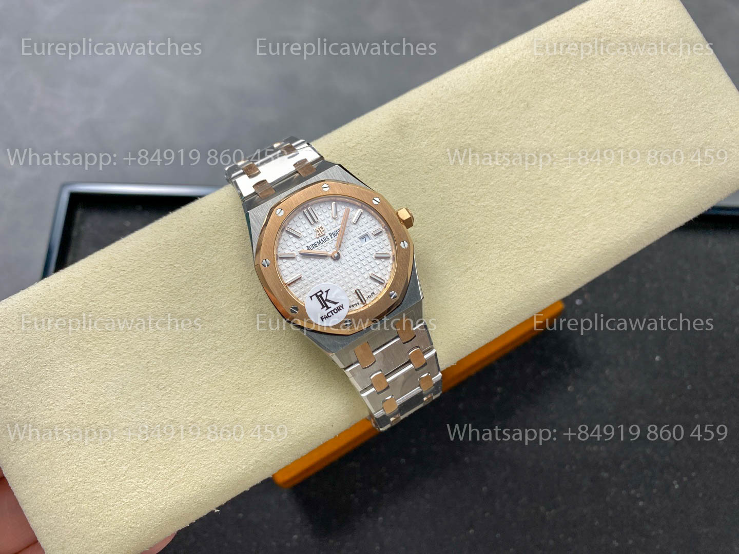 Audemars Piguet Royal Oak Quartz 33mm 67651 Rose gold White Dial TK Factory 1:1 Best Version