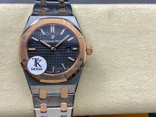 Audemars Piguet Royal Oak Quartz 33 mm 67651 Roségold, schwarzes Zifferblatt, TK Factory 1:1, beste Version