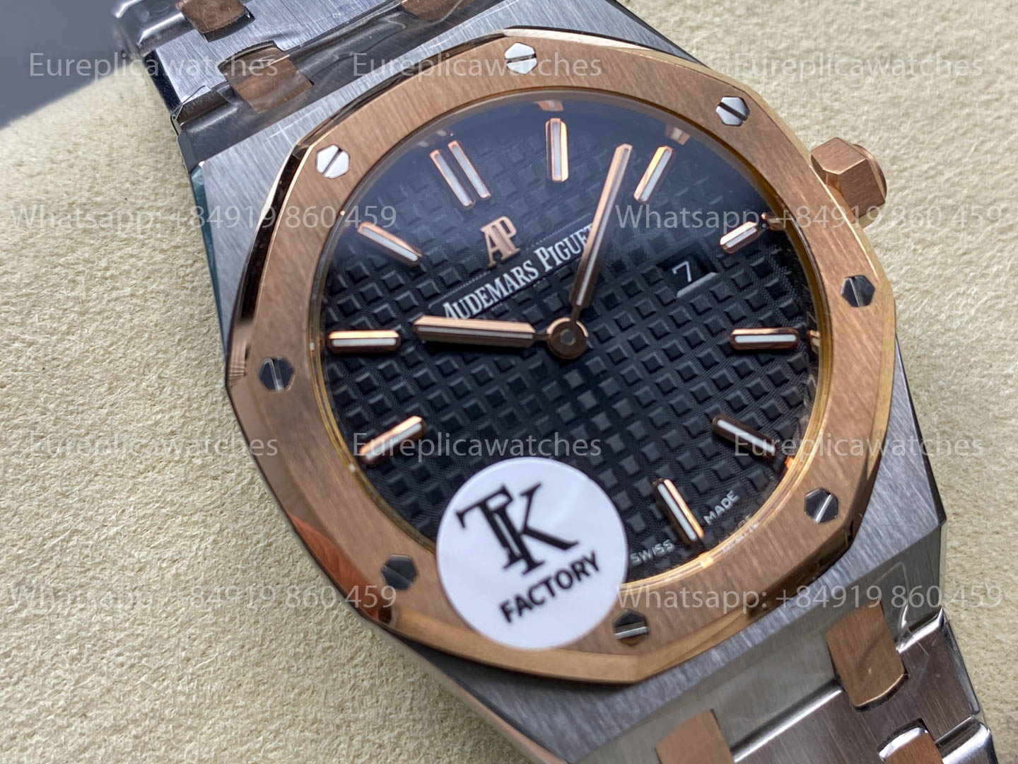 Audemars Piguet Royal Oak Quartz 33mm 67651 Rose gold Black Dial TK Factory 1:1 Best Version