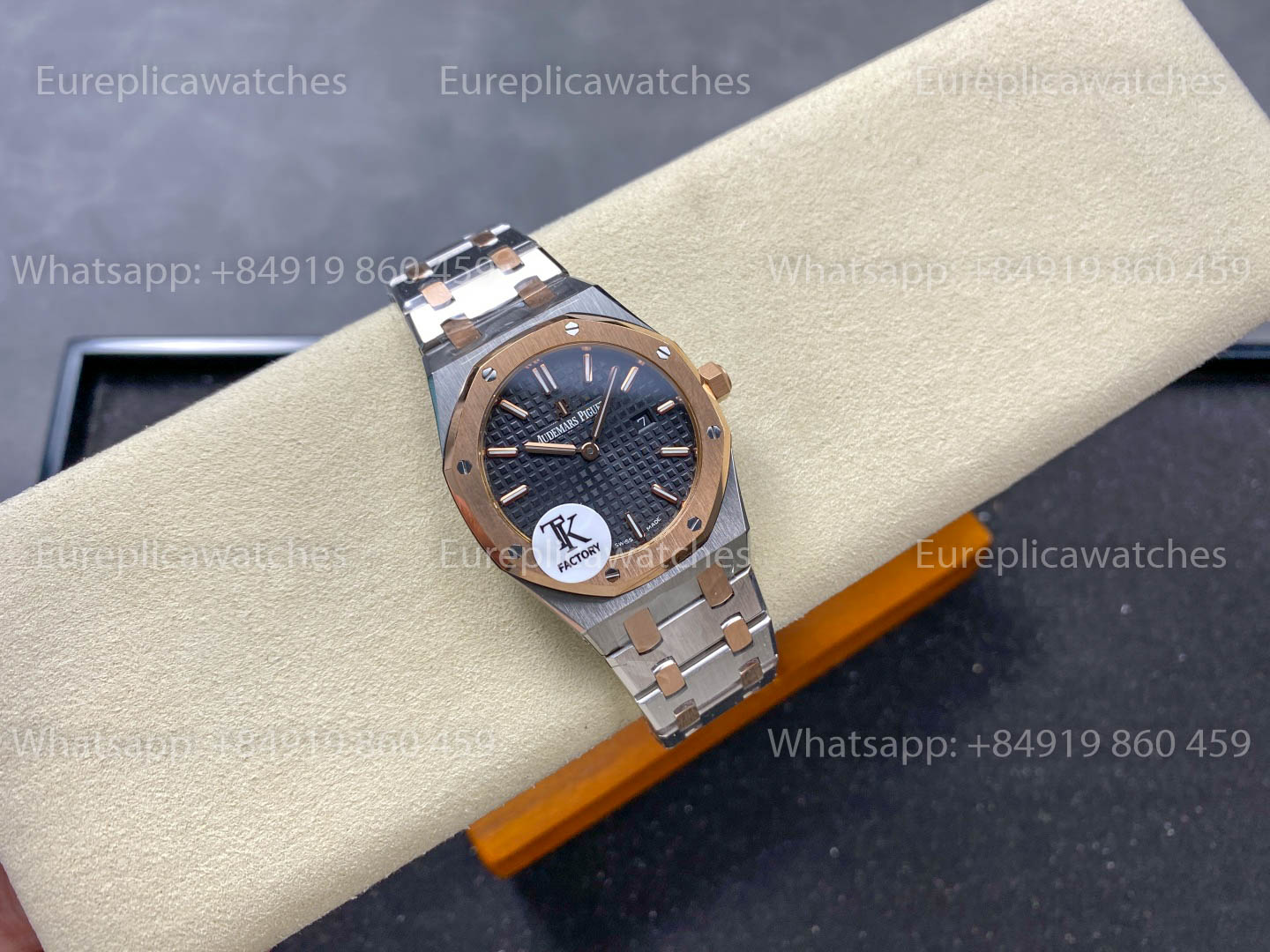 Audemars Piguet Royal Oak Quartz 33mm 67651 Rose gold Black Dial TK Factory 1:1 Best Version