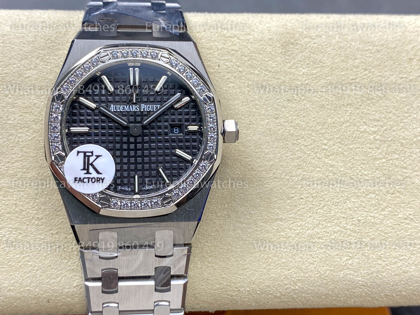 Audemars Piguet Royal Oak Quartz 33mm 67651 Black Diamonds Dial TK Factory 1:1 Best Version
