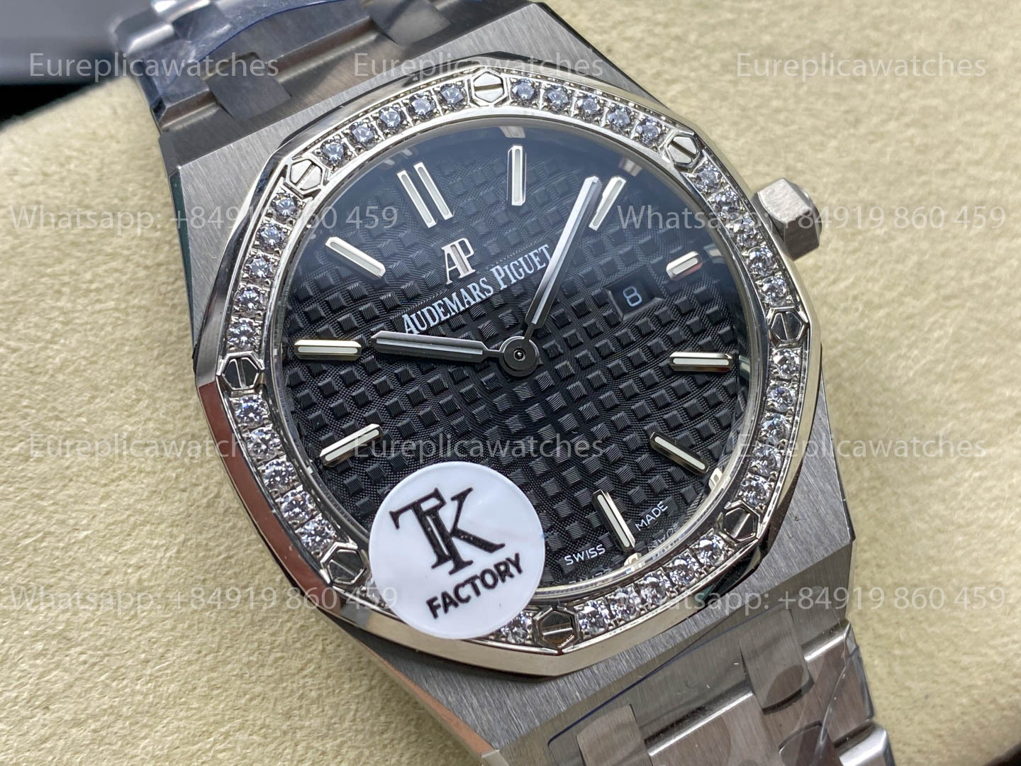 Audemars Piguet Royal Oak Quartz 33mm 67651 Black Diamonds Dial TK Factory 1:1 Best Version