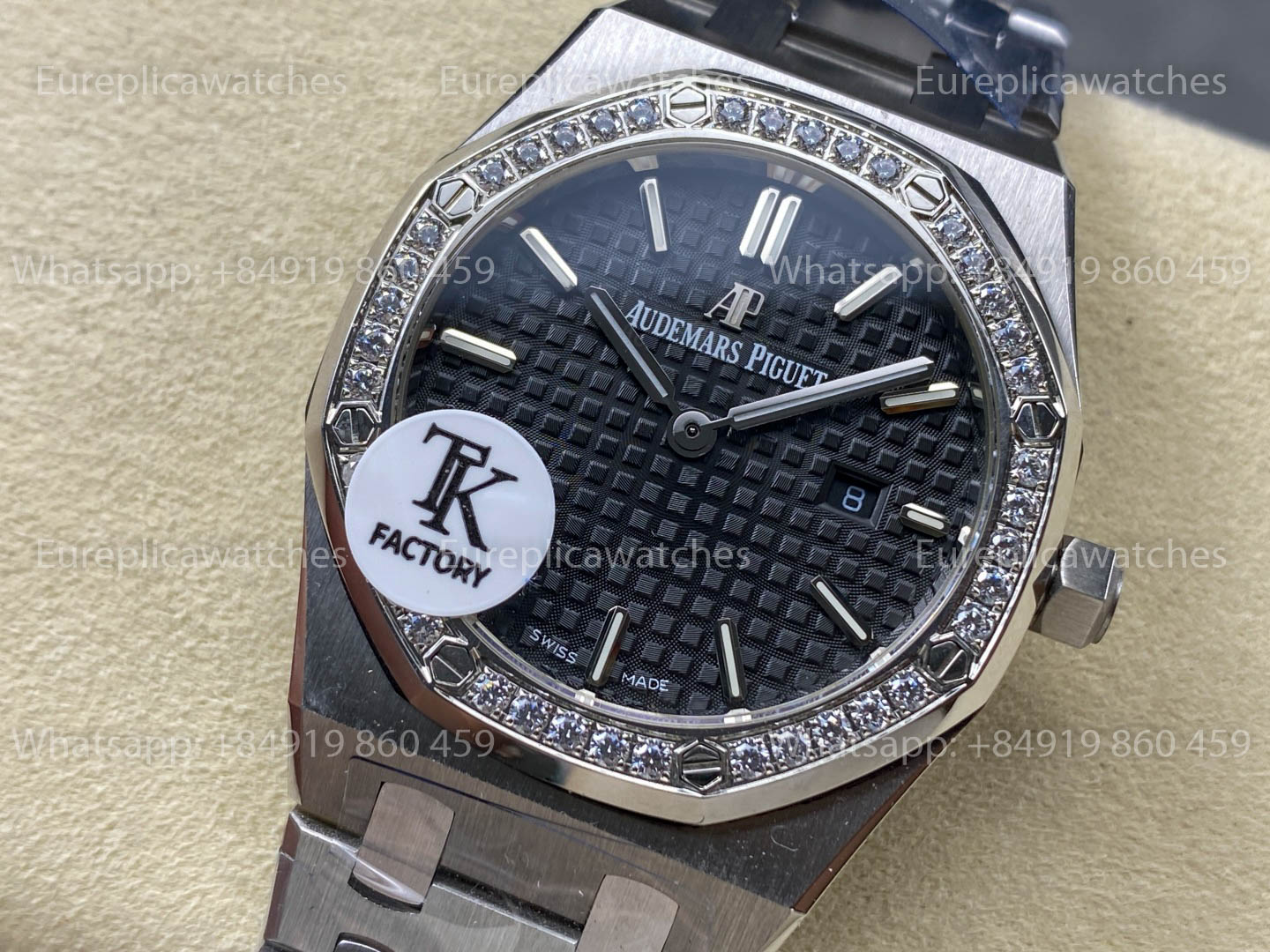 Audemars Piguet Royal Oak Quartz 33mm 67651 Black Diamonds Dial TK Factory 1:1 Best Version