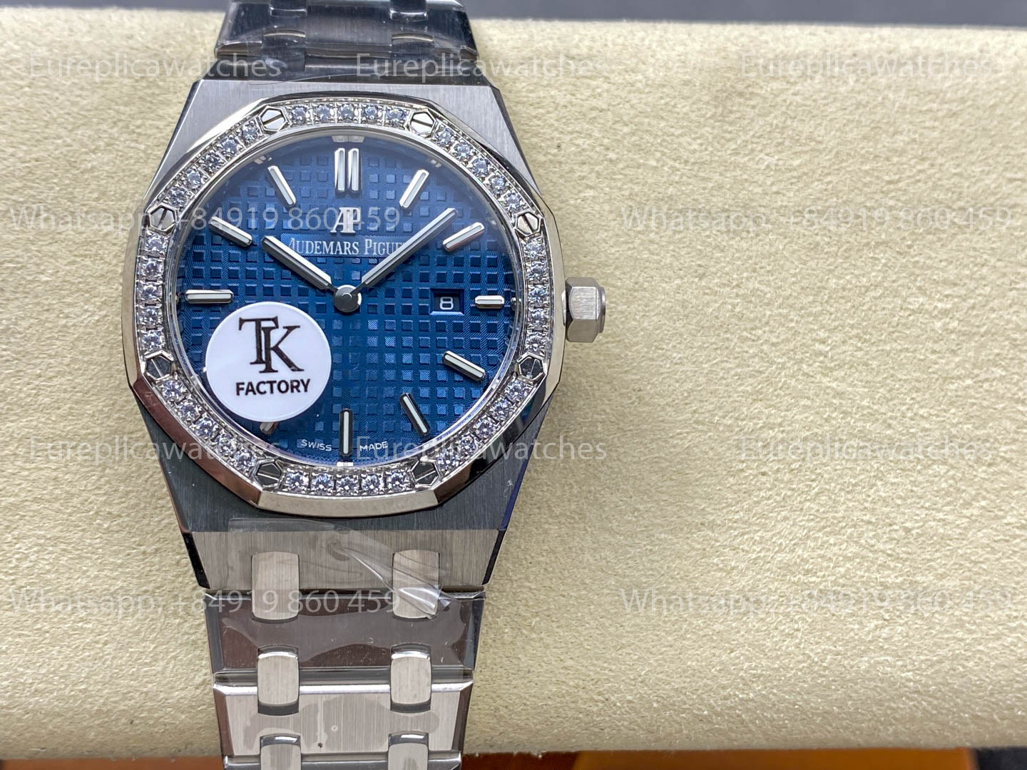 Audemars Piguet Royal Oak Quartz 33 mm 67651SR Zifferblatt mit blauen Diamanten TK Factory 1:1 Beste Version