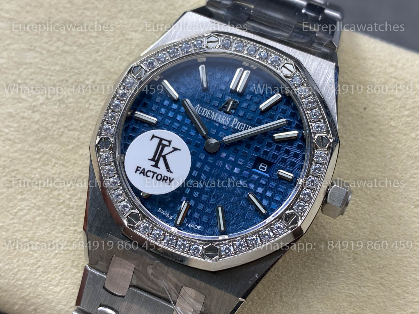 Audemars Piguet Royal Oak Quartz 33 mm 67651SR Zifferblatt mit blauen Diamanten TK Factory 1:1 Beste Version