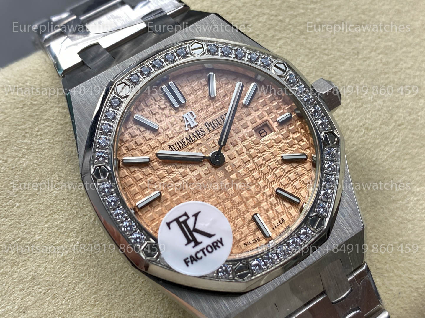 Audemars Piguet Royal Oak Quartz 33mm 67651SR Yellow Diamonds Dial TK Factory 1:1 Best Version