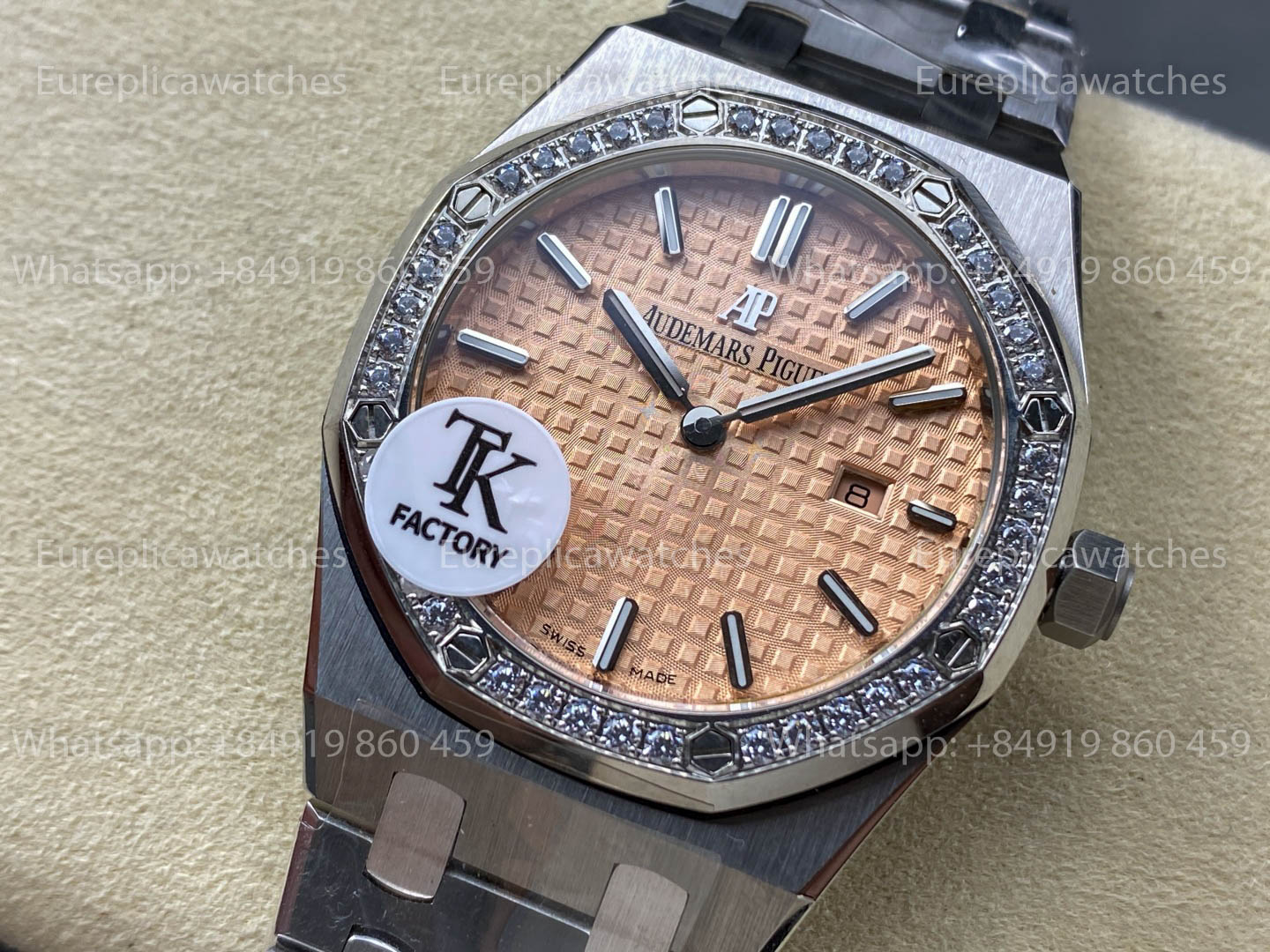 Audemars Piguet Royal Oak Quartz 33mm 67651SR Yellow Diamonds Dial TK Factory 1:1 Best Version