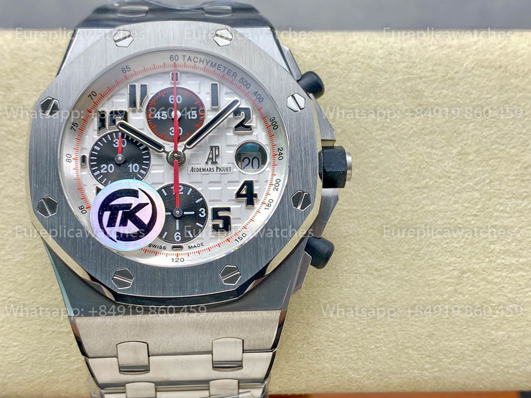 Audemars Piguet Royal Oak Offshore 26400 / 26238 / 26470 Serie Weißes Zifferblatt TK Factory Edelstahl