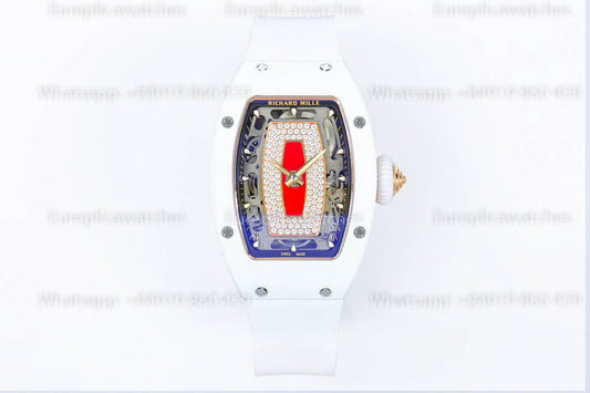 Richard Mille RM 07-01 Weiße Keramik Rote Lippe 1:1 Beste Version ZF Factory