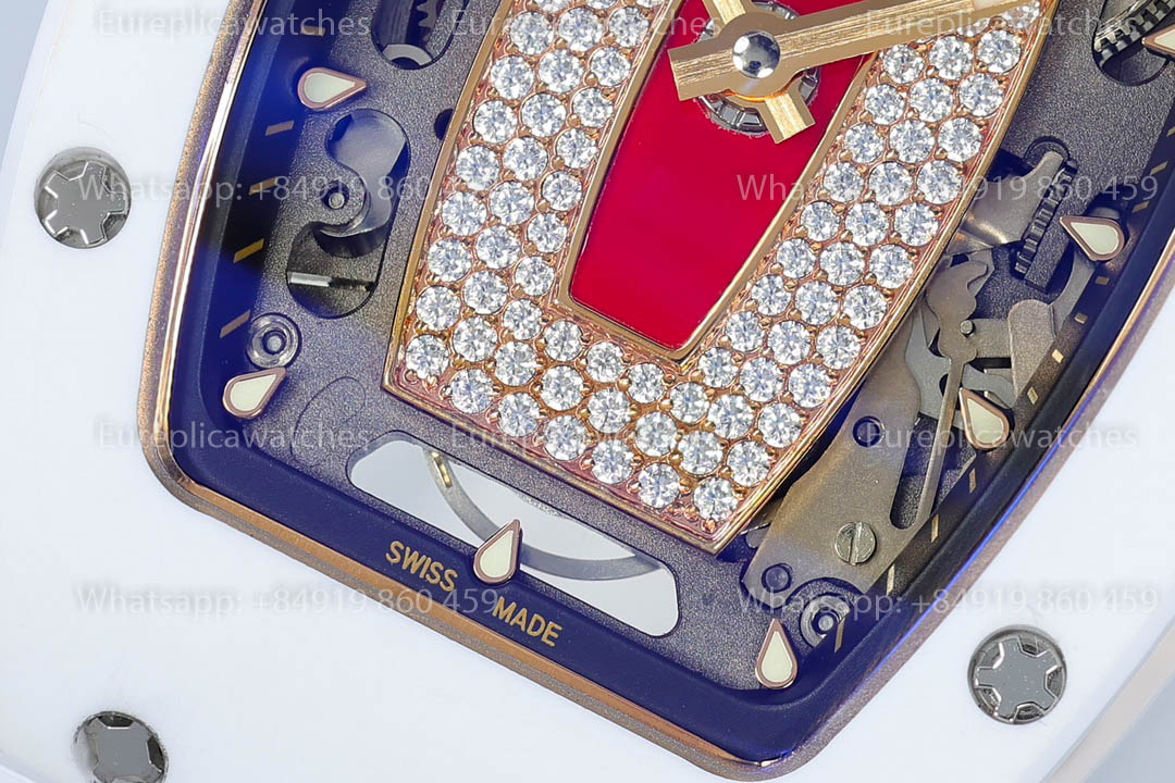Richard Mille RM 07-01 Weiße Keramik Rote Lippe 1:1 Beste Version ZF Factory