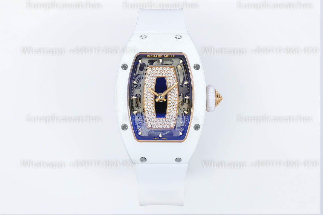 Richard Mille RM 07-01 Weiße Keramik Schwarzlippe 1:1 Beste Version ZF Factory