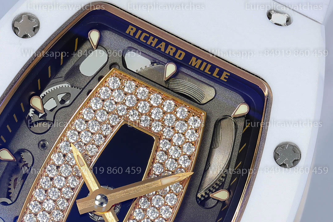 Richard Mille RM 07-01 Weiße Keramik Schwarzlippe 1:1 Beste Version ZF Factory