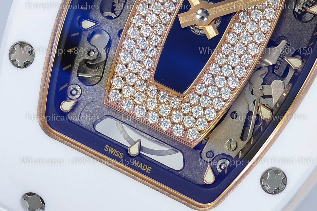 Richard Mille RM 07-01 Weiße Keramik Schwarzlippe 1:1 Beste Version ZF Factory