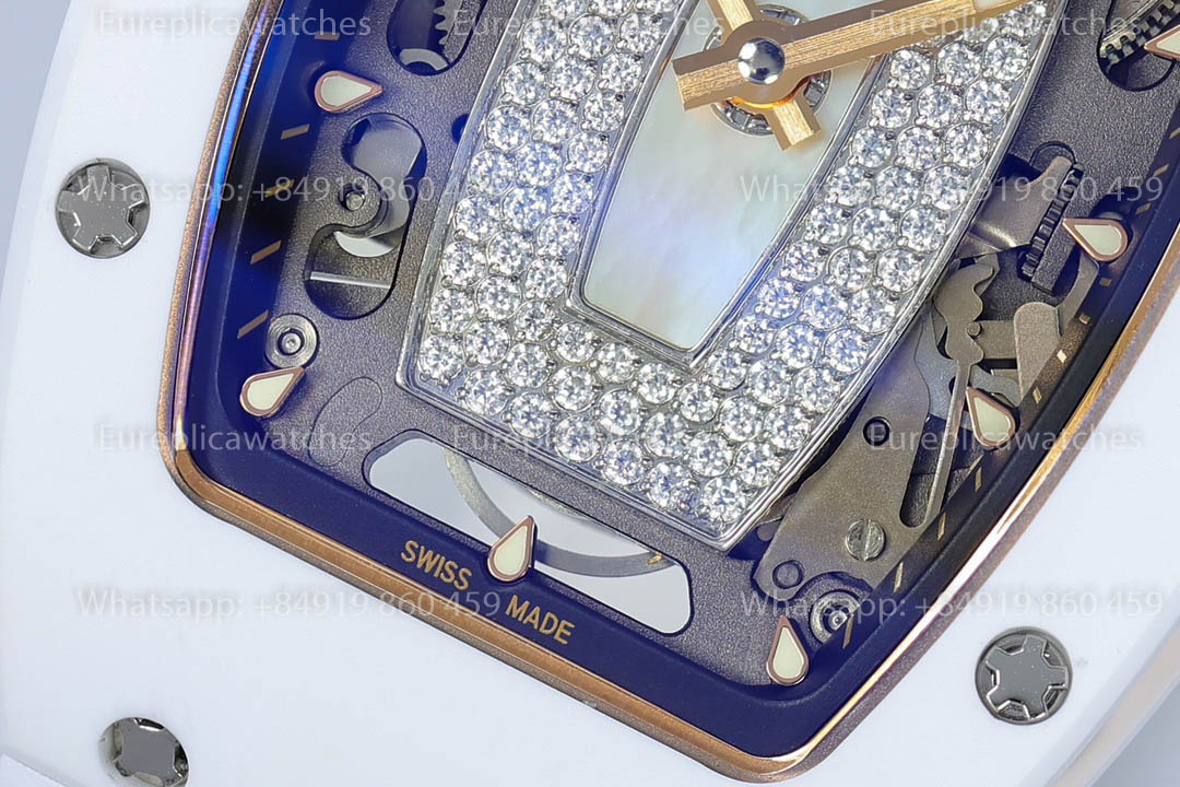 Richard Mille RM 07-01 Weiße Keramik MOP -Lippe 1:1 Beste Version ZF Factory