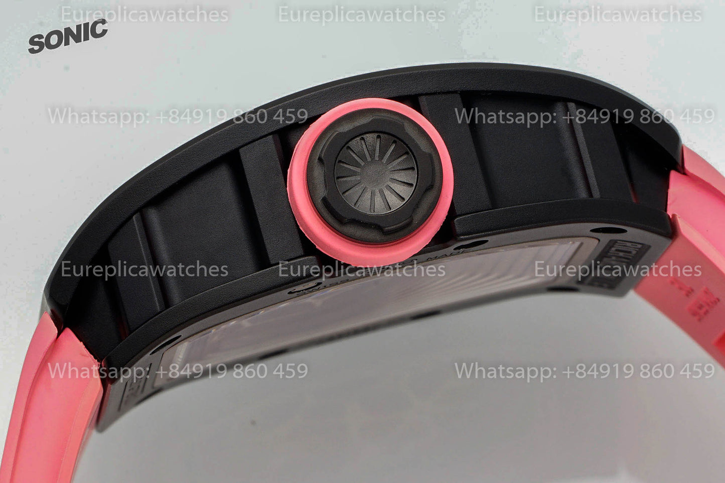 Richard Mille RM035 Americas Black Toro 1:1 Best Version Sonic Factory V4 Pink Strap