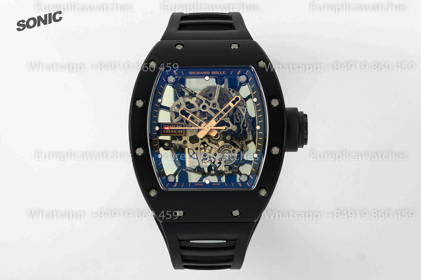 Richard Mille RM 035 RM035 Rose Gold TZP Americas Black Toro 1:1 Best Version Sonic Factory V4