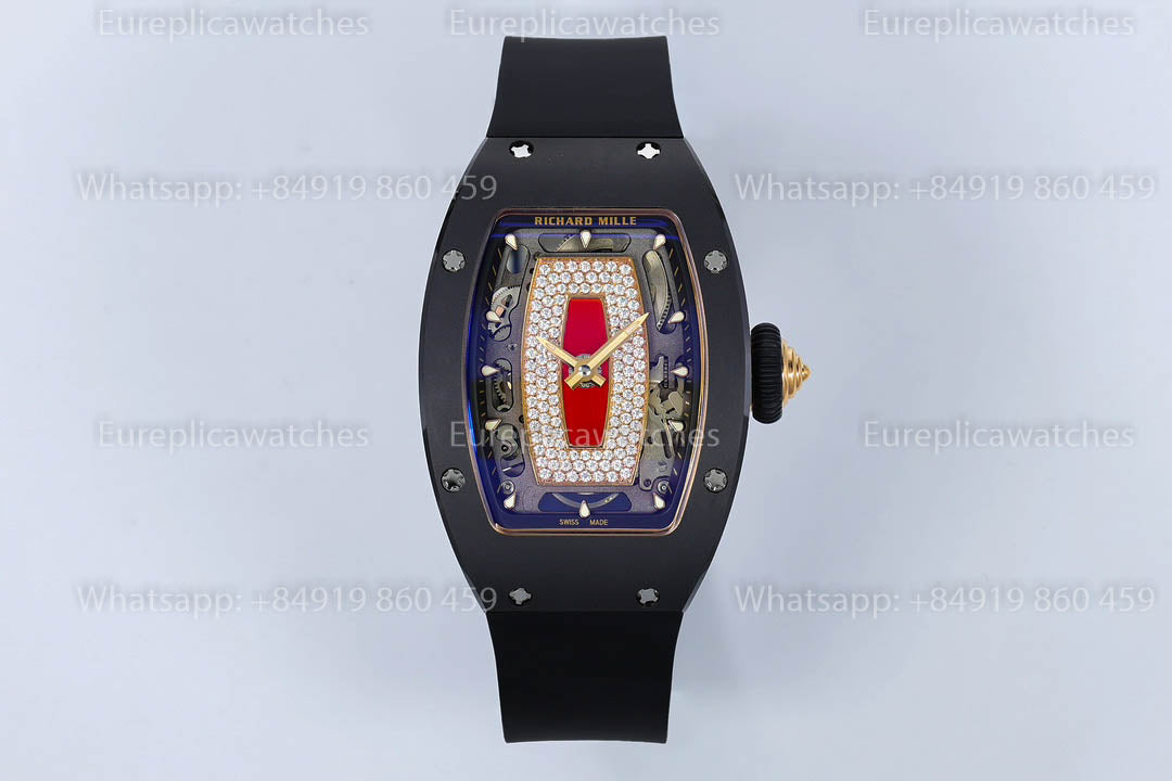 Richard Mille RM07-01 Schwarze Keramik Rote Lippen 1:1 Beste Version ZF Factory