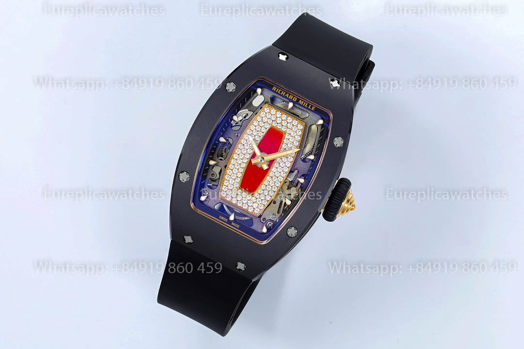 Richard Mille RM07-01 Schwarze Keramik Rote Lippen 1:1 Beste Version ZF Factory
