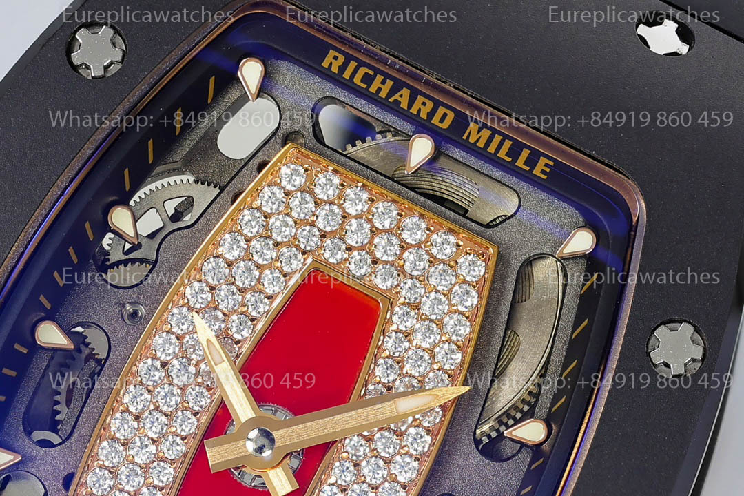 Richard Mille RM07-01 Schwarze Keramik Rote Lippen 1:1 Beste Version ZF Factory