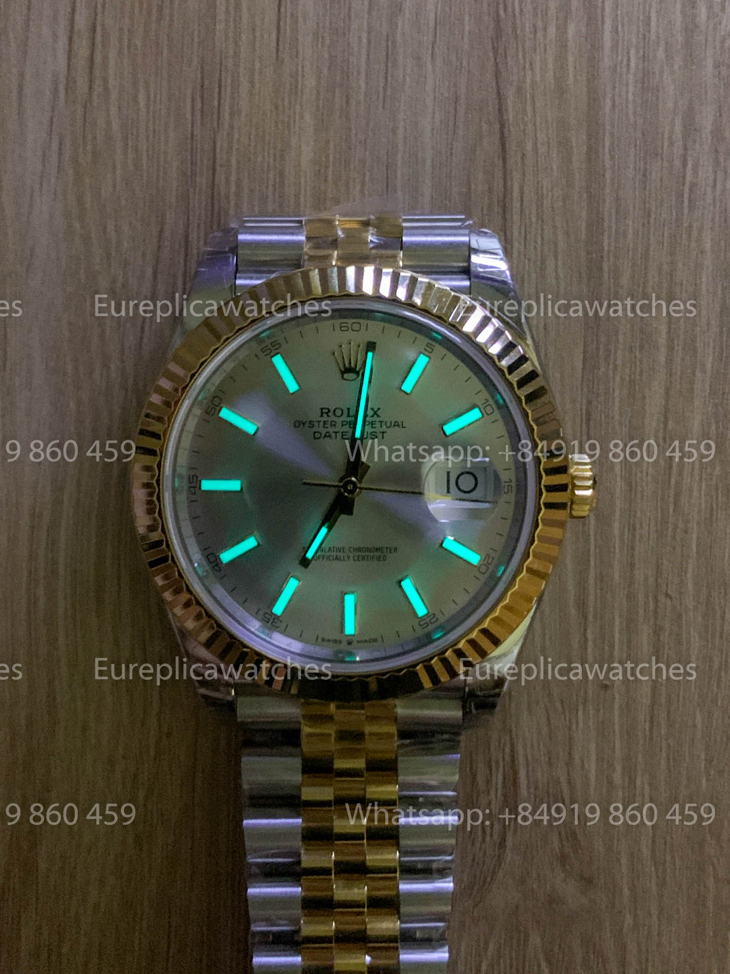 Rolex Datejust 41 M126333 Silbernes Zifferblatt Gelbgold Rolesor geriffelte Lünette 1:1 Beste Version VS Fabrik