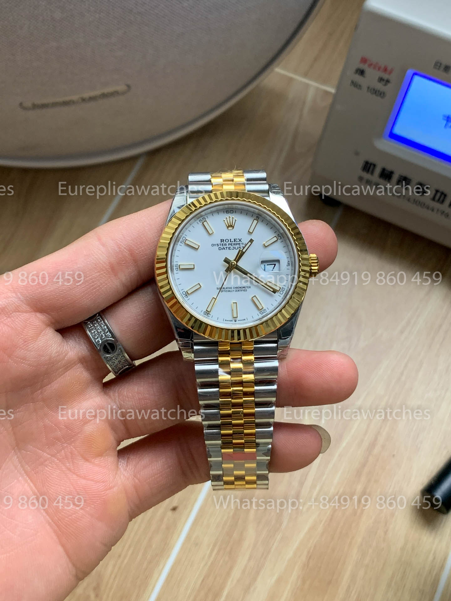 Rolex Datejust 41 M126333 Or jaune Rolesor Lunette cannelée 1:1 Meilleure version VS usine