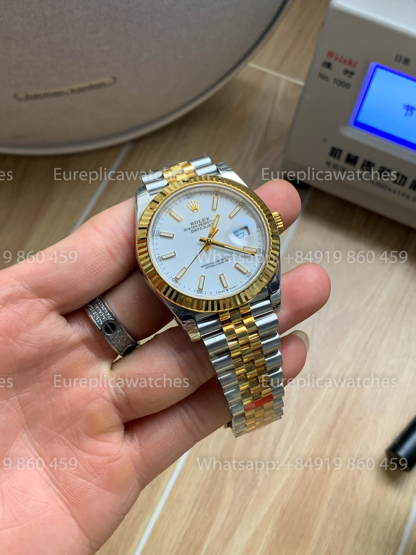 Rolex Datejust 41 M126333 Or jaune Rolesor Lunette cannelée 1:1 Meilleure version VS usine