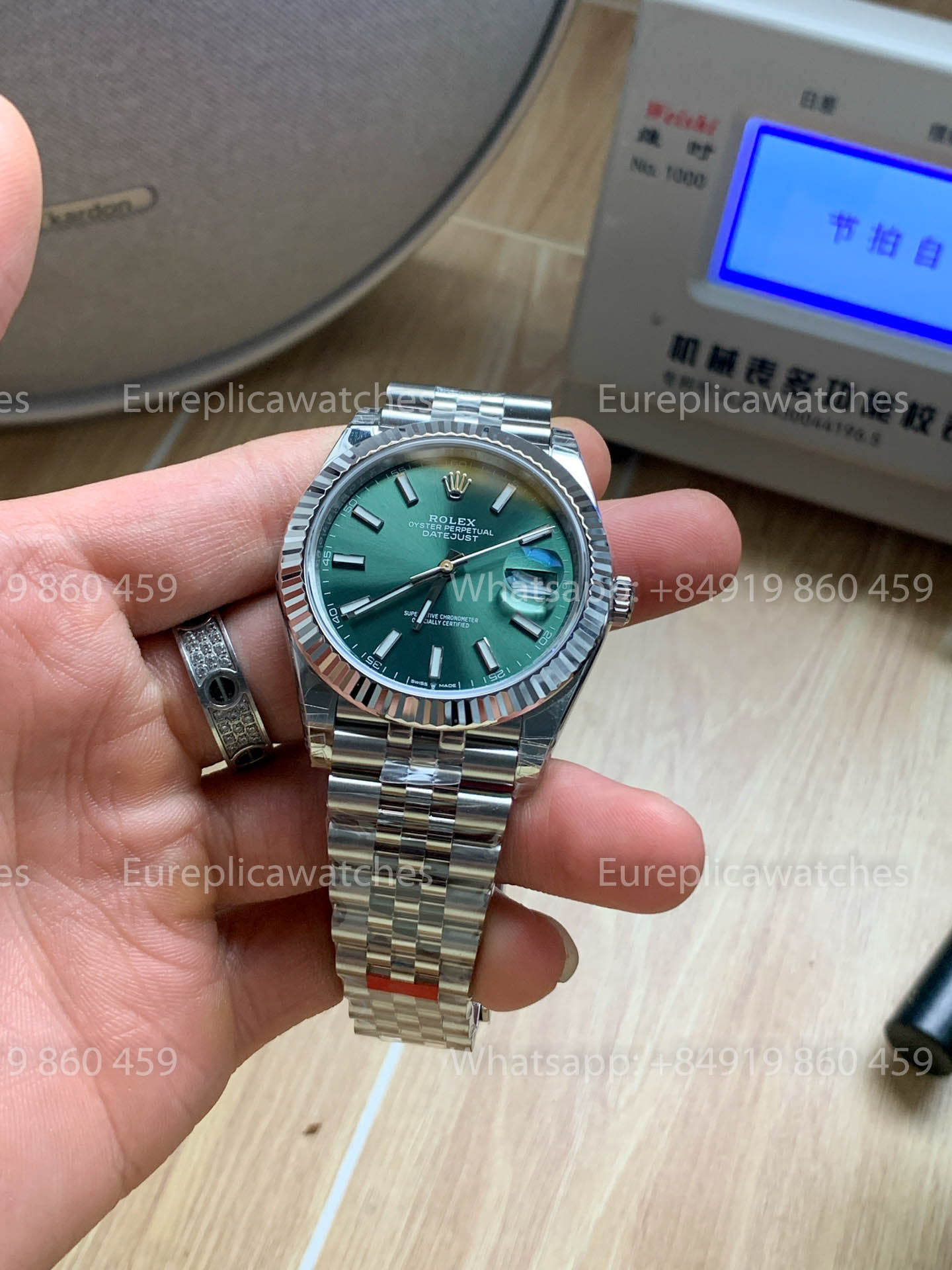 Rolex Datejust 41 M126334-0028 Cadran vert Lunette cannelée 1:1 Meilleure version VS usine
