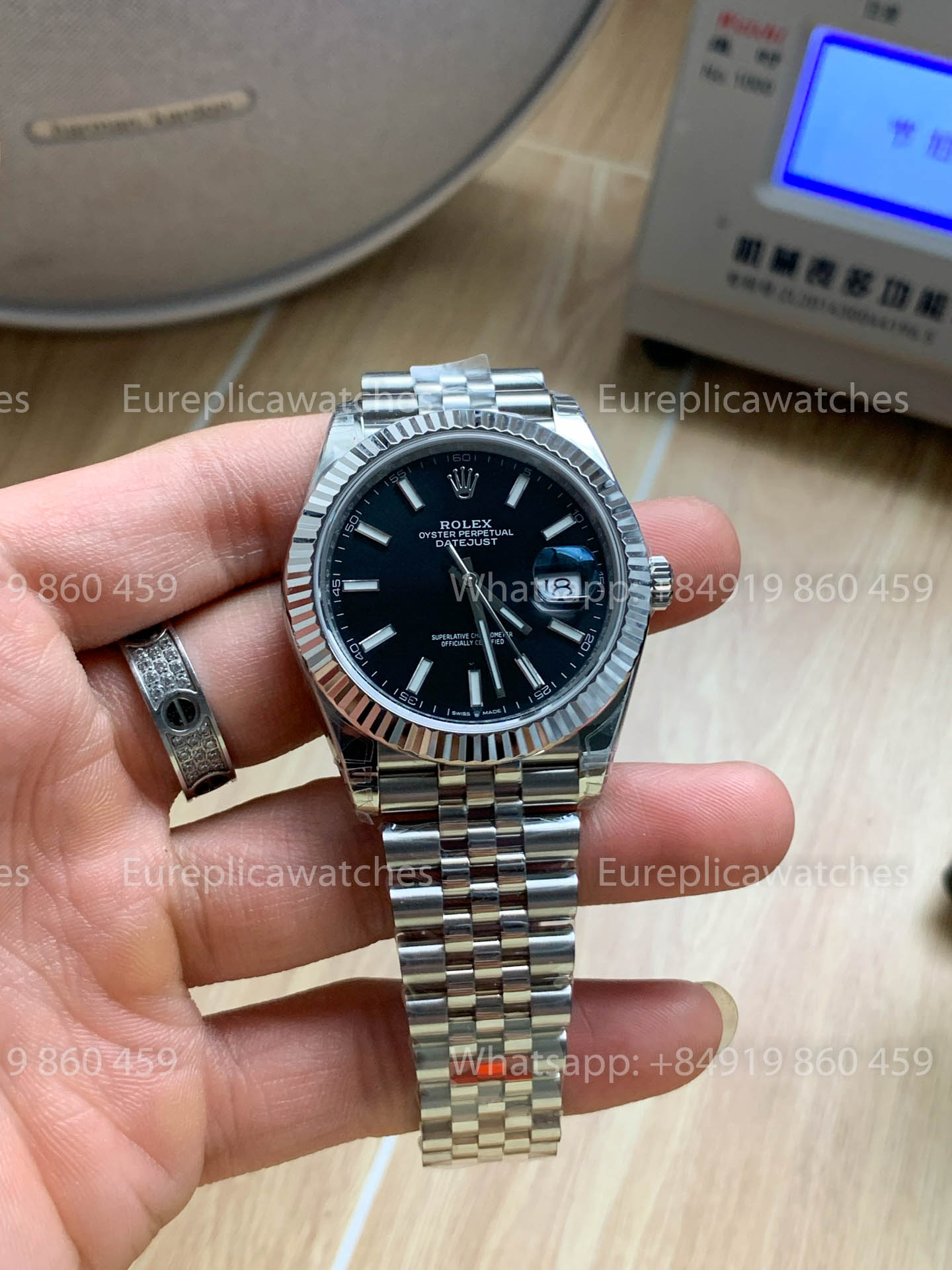 Rolex Datejust 41 M126334-0018 Cadran noir Lunette cannelée 1:1 Meilleure version VS usine