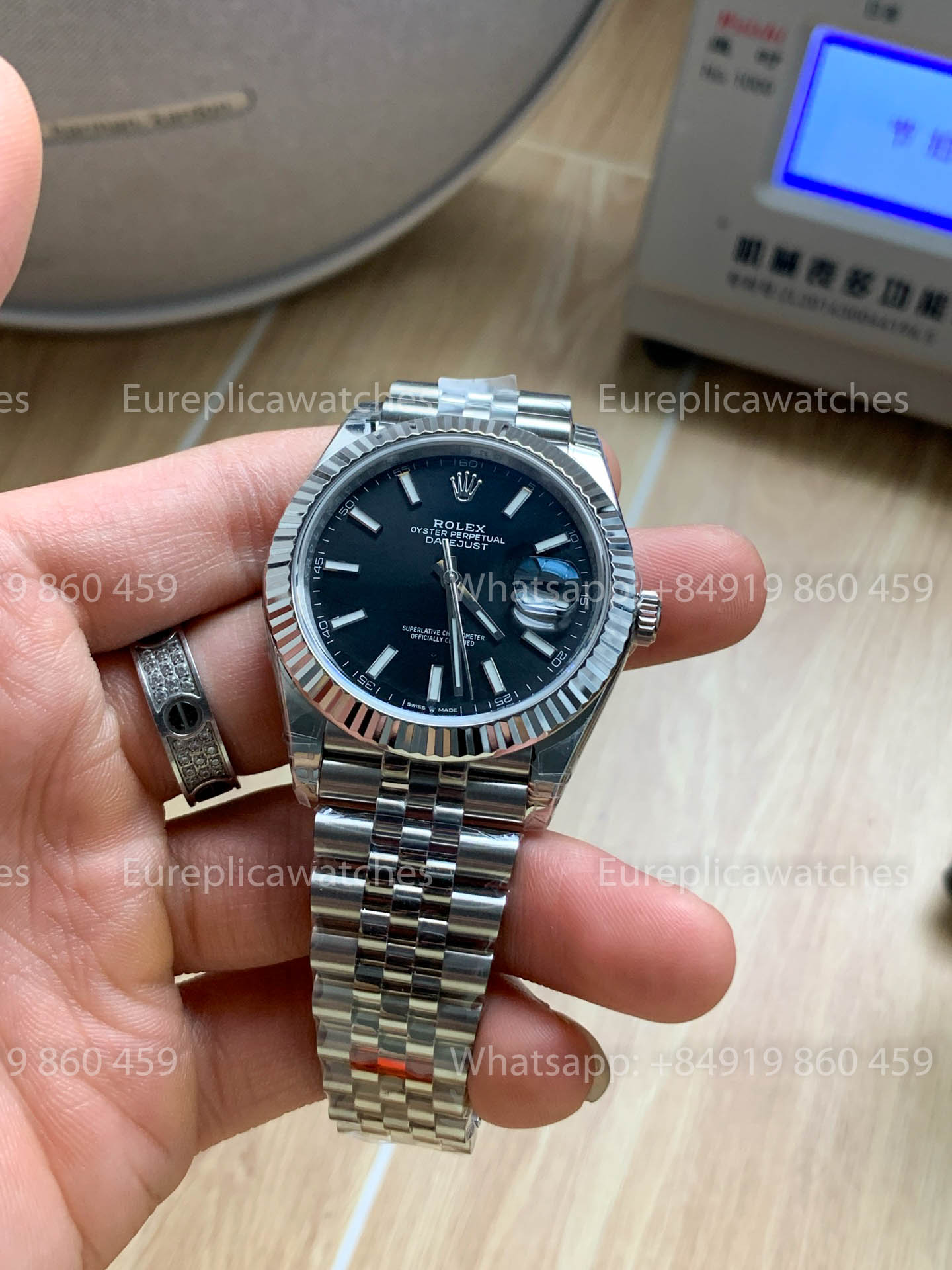 Rolex Datejust 41 M126334-0018 Cadran noir Lunette cannelée 1:1 Meilleure version VS usine