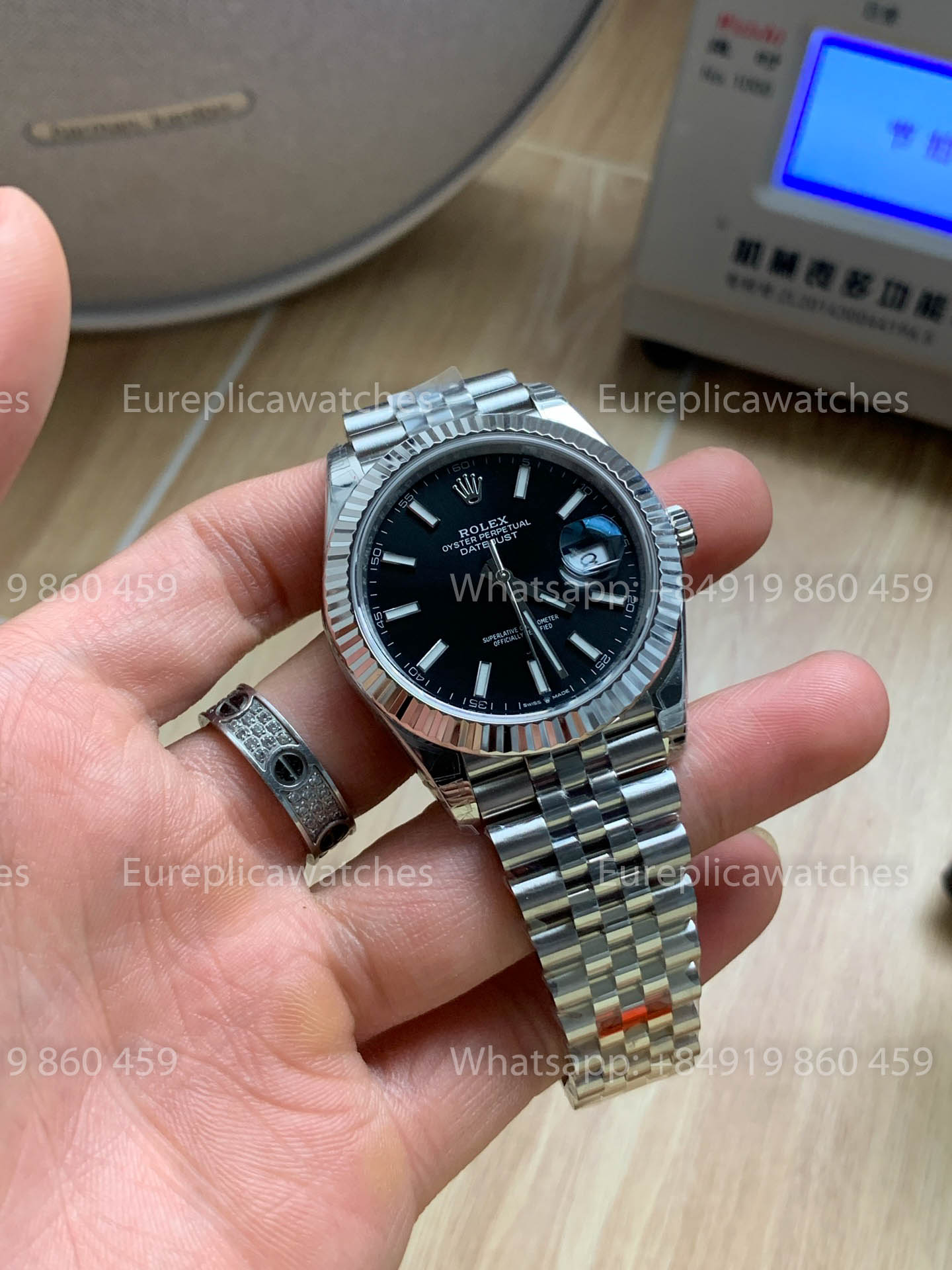 Rolex Datejust 41 M126334-0018 Cadran noir Lunette cannelée 1:1 Meilleure version VS usine