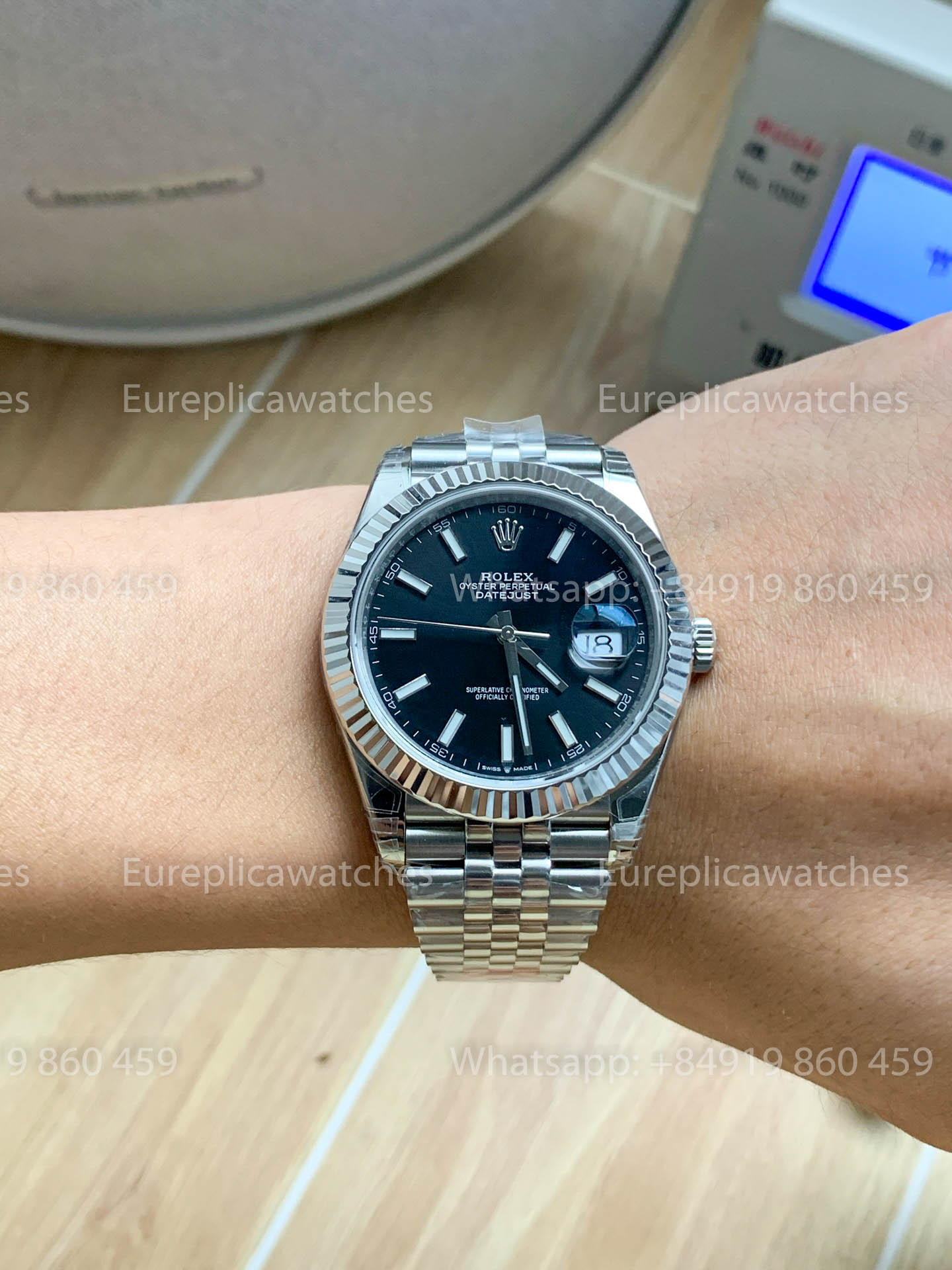 Rolex Datejust 41 M126334-0018 Cadran noir Lunette cannelée 1:1 Meilleure version VS usine
