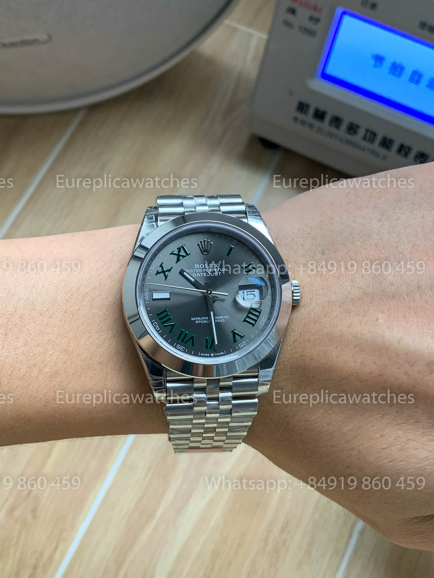 Rolex Datejust 41 M126300 Wimbledon dial Smooth bezel 1:1 Best Version VS Factory