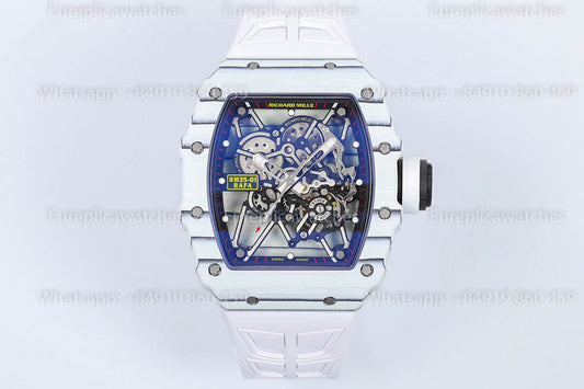 Richard Mille RM35-01 White Carbon 1:1 Best Version White Rubber Strap ZF Factory