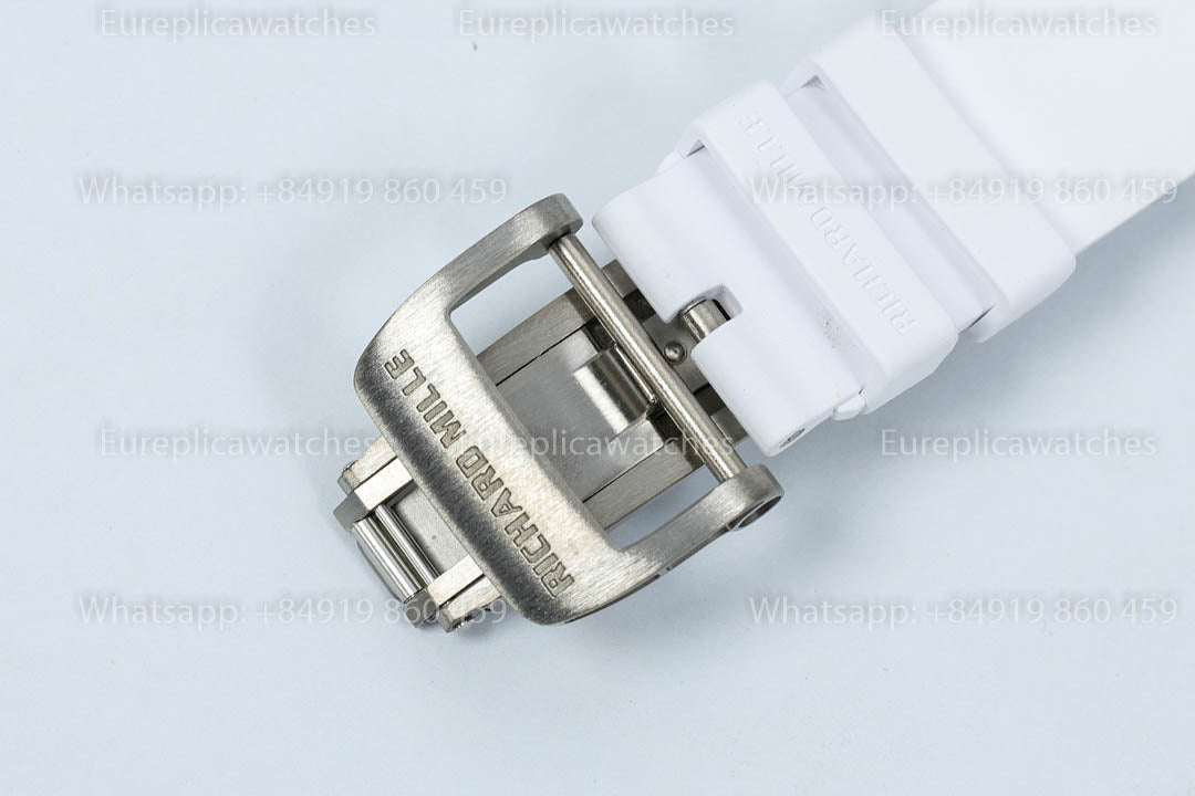 Richard Mille RM35-01 White Carbon 1:1 Best Version White Rubber Strap ZF Factory