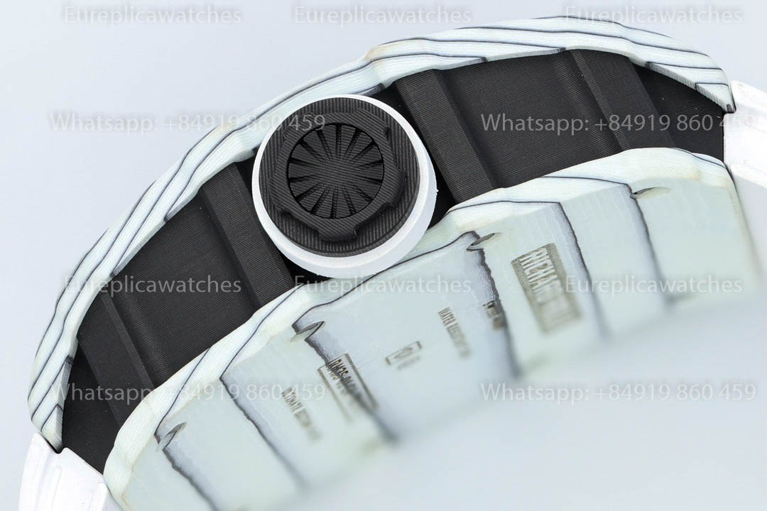 Richard Mille RM35-01 White Carbon 1:1 Best Version White Rubber Strap ZF Factory