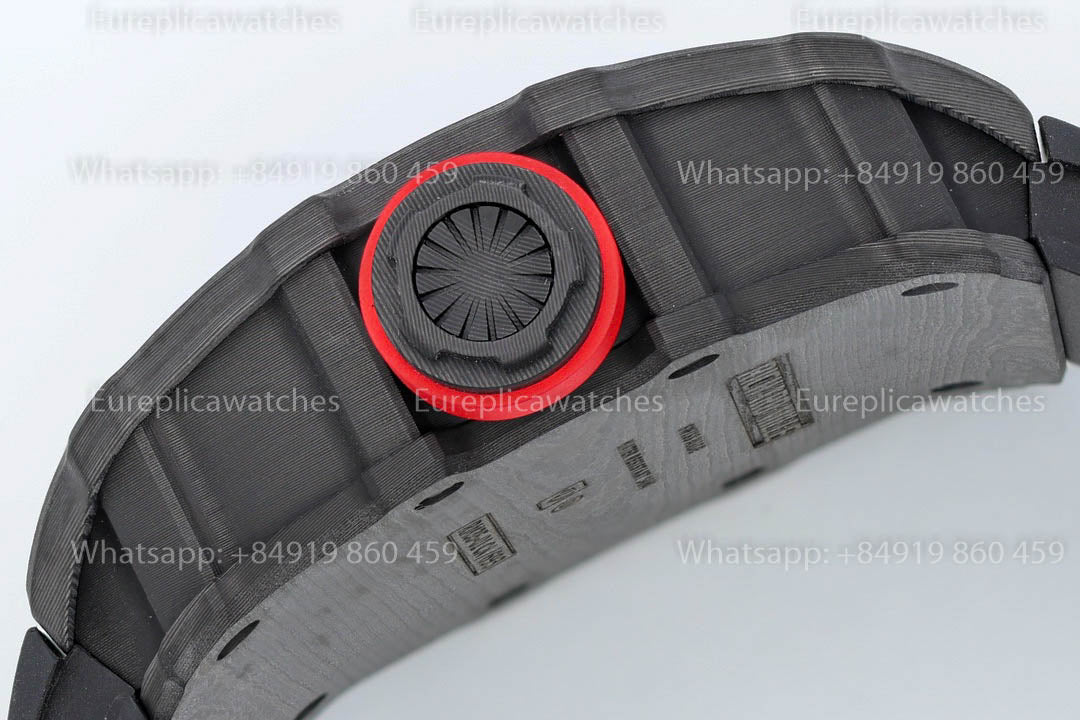 Richard Mille RM35-01 Black Carbon 1:1 Best Version Black Rubber Strap ZF Factory
