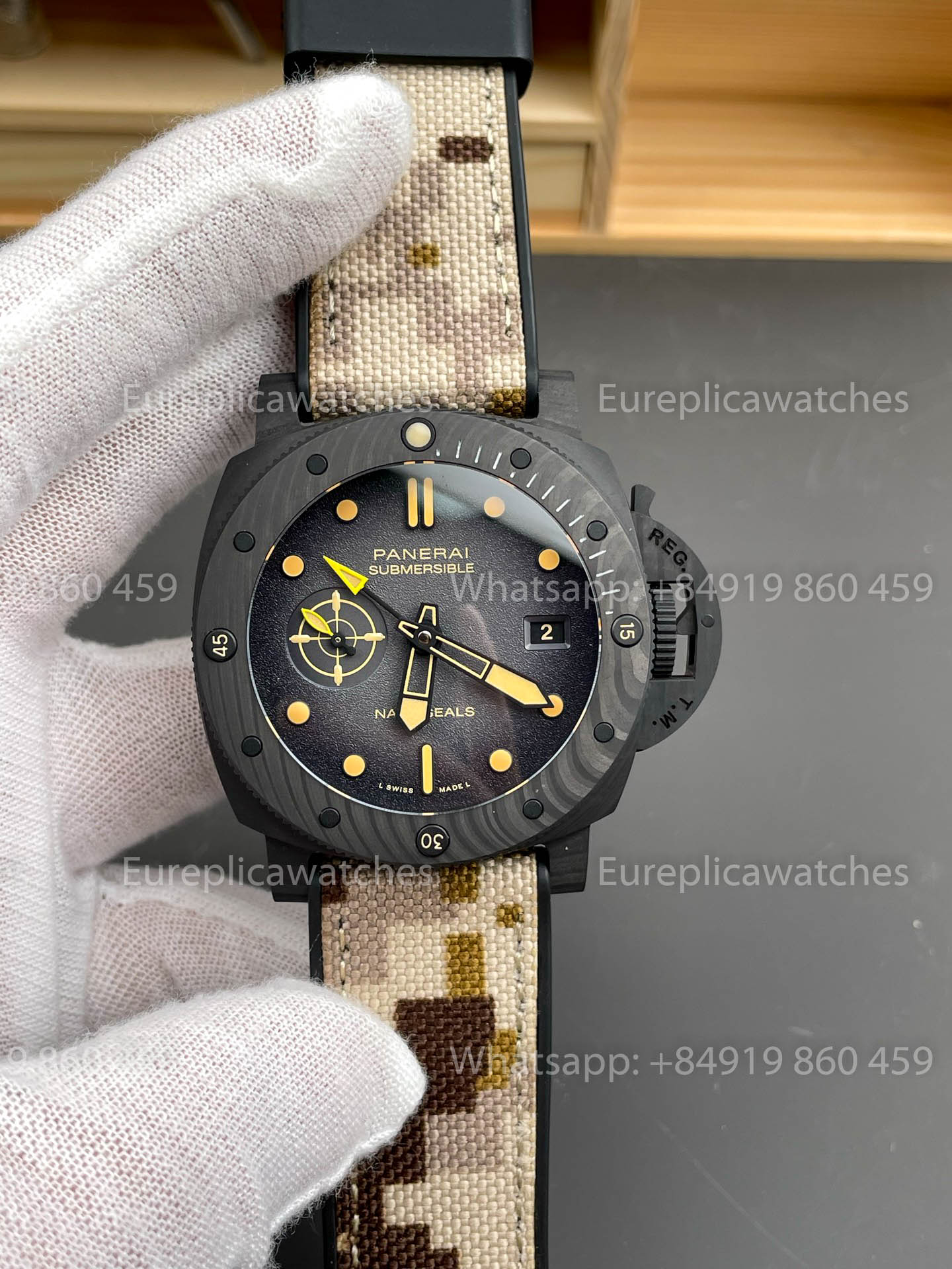 Panerai Submersible Series PAM1513 Military-Inspired Carbotech 1:1 VS Factory