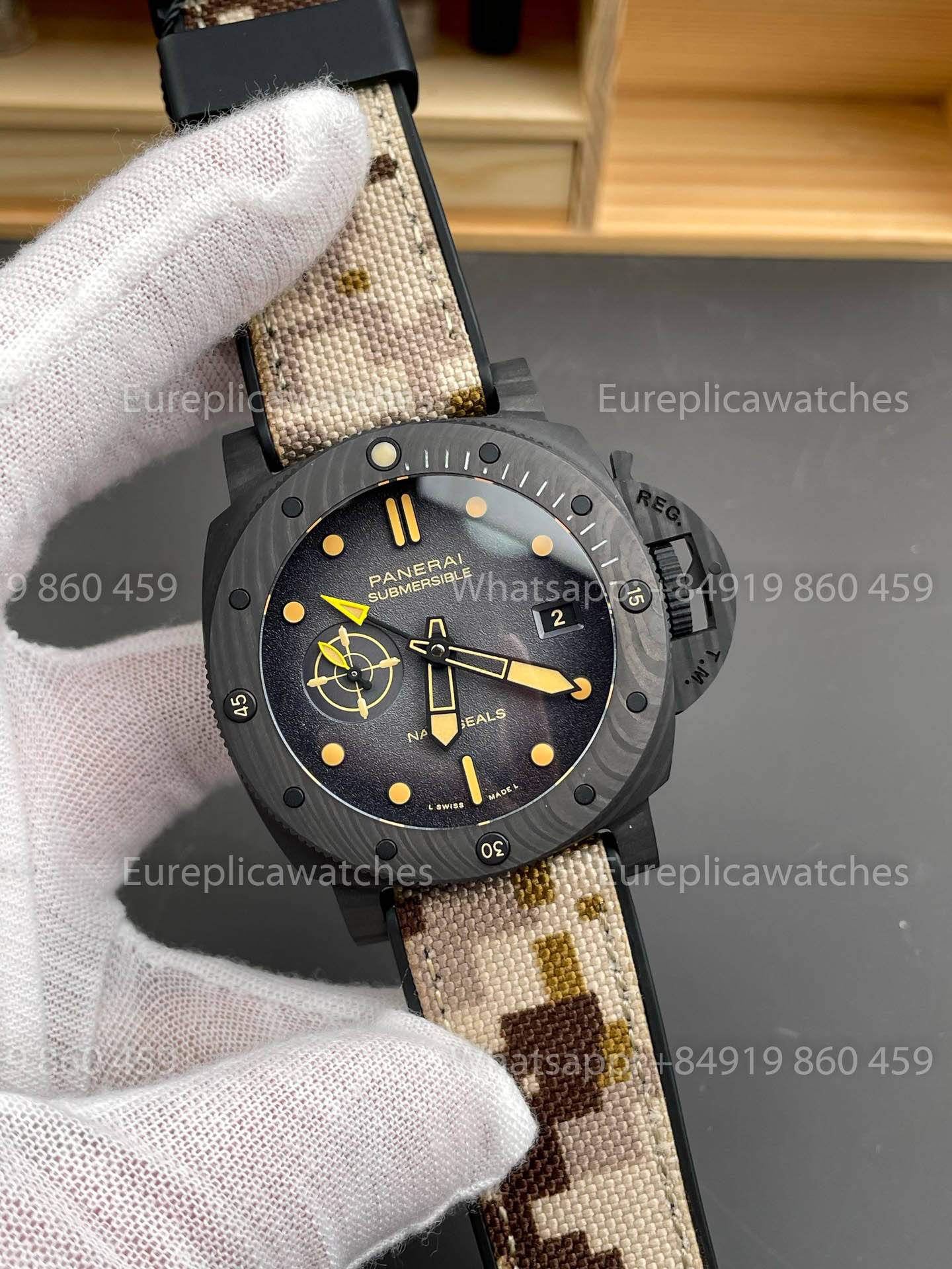Panerai Submersible Series PAM1513 Military-Inspired Carbotech 1:1 VS Factory