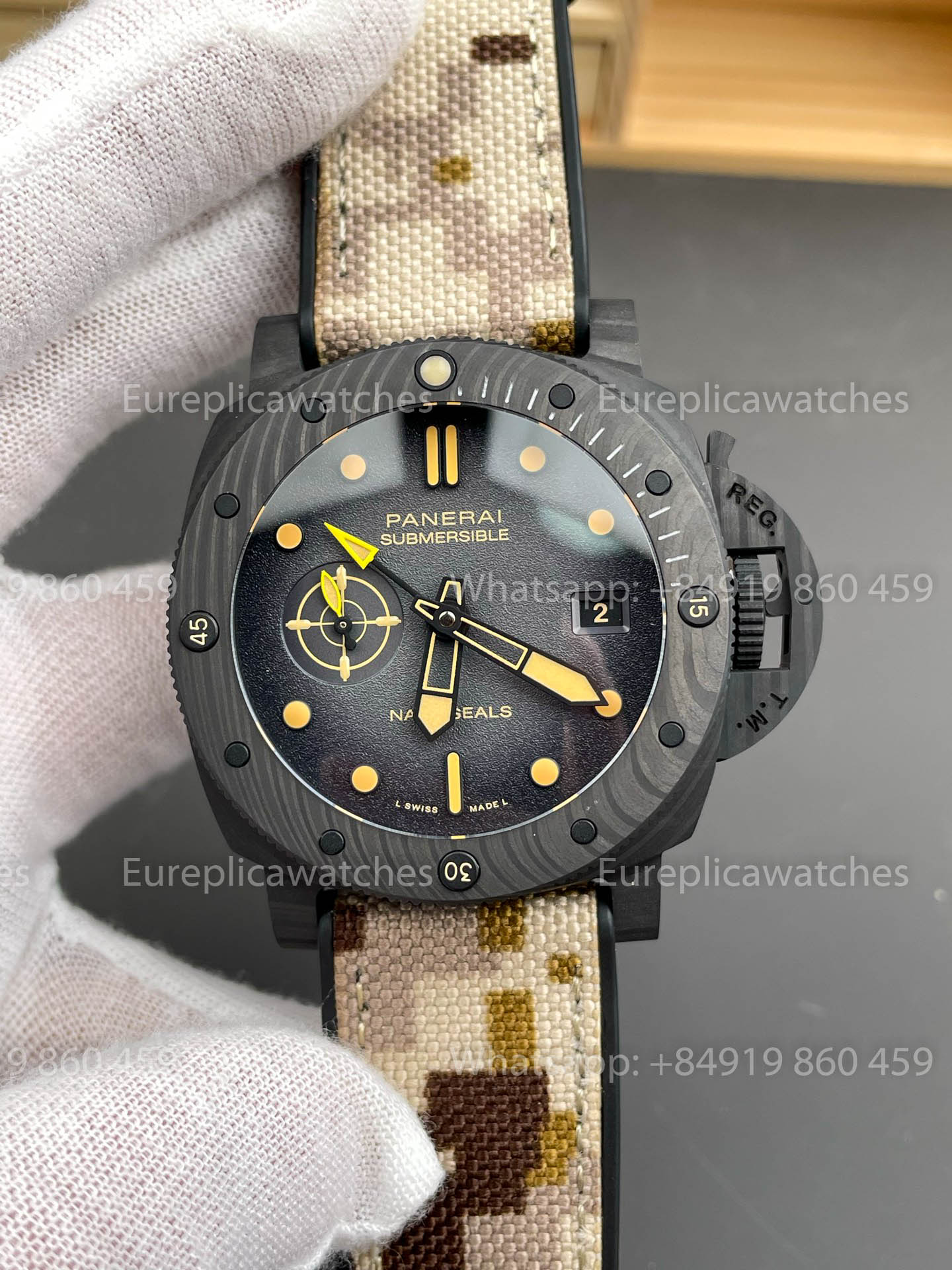 Panerai Submersible Series PAM1513 Military-Inspired Carbotech 1:1 VS Factory