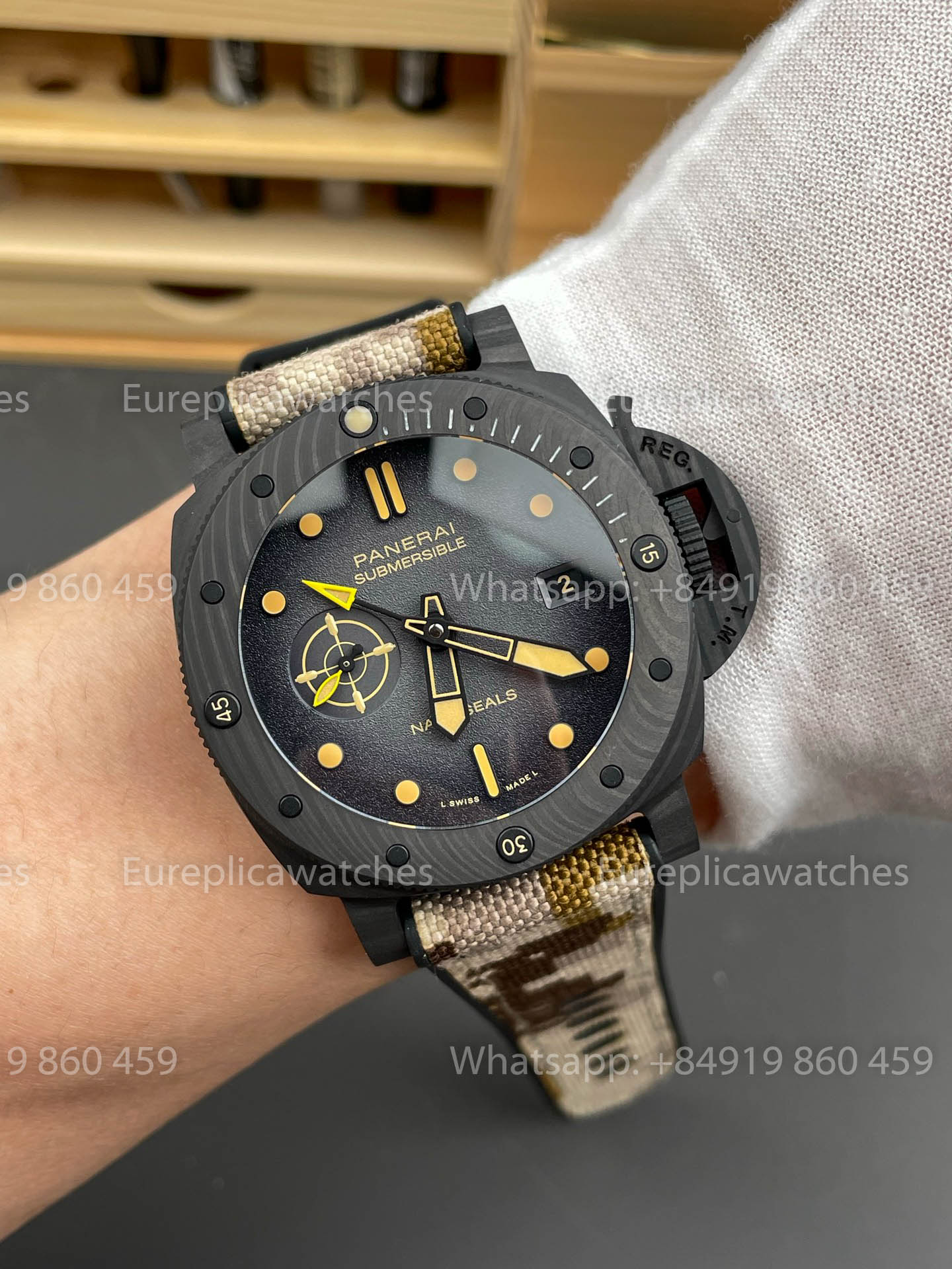 Panerai Submersible Series PAM1513 Military-Inspired Carbotech 1:1 VS Factory