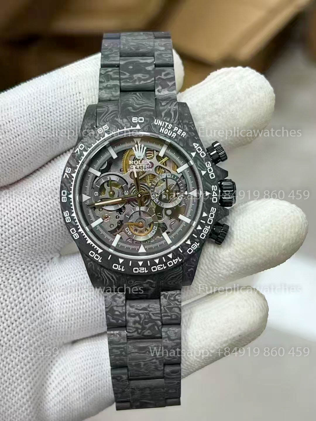 Rolex Daytona Carbon Shadow en or ZIF REMOULD 1:1 Meilleure Version Cadran Noir