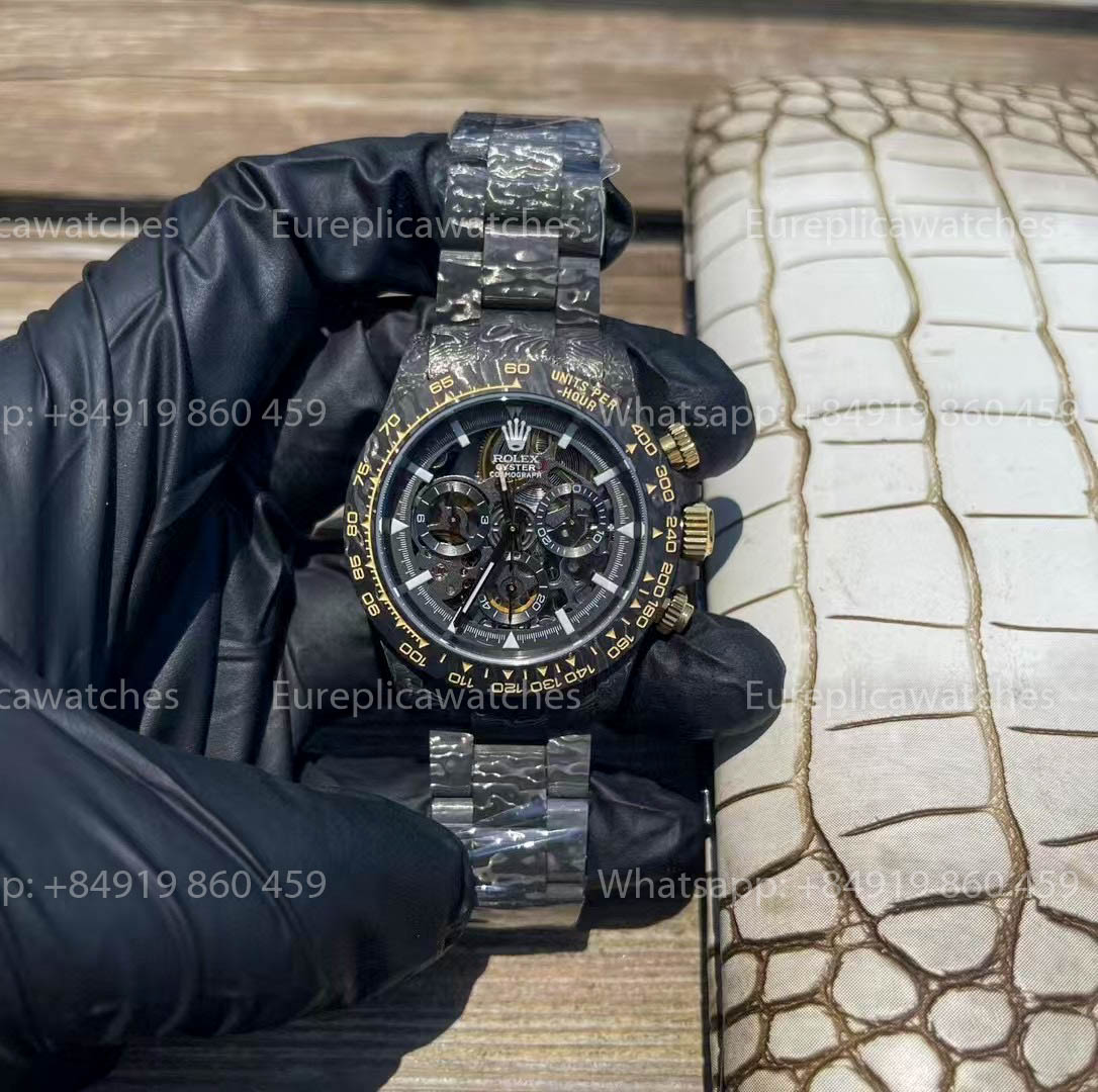 Rolex Daytona Carbon Shadow en or ZIF REMOULD 1:1 Meilleure Version Cadran Noir