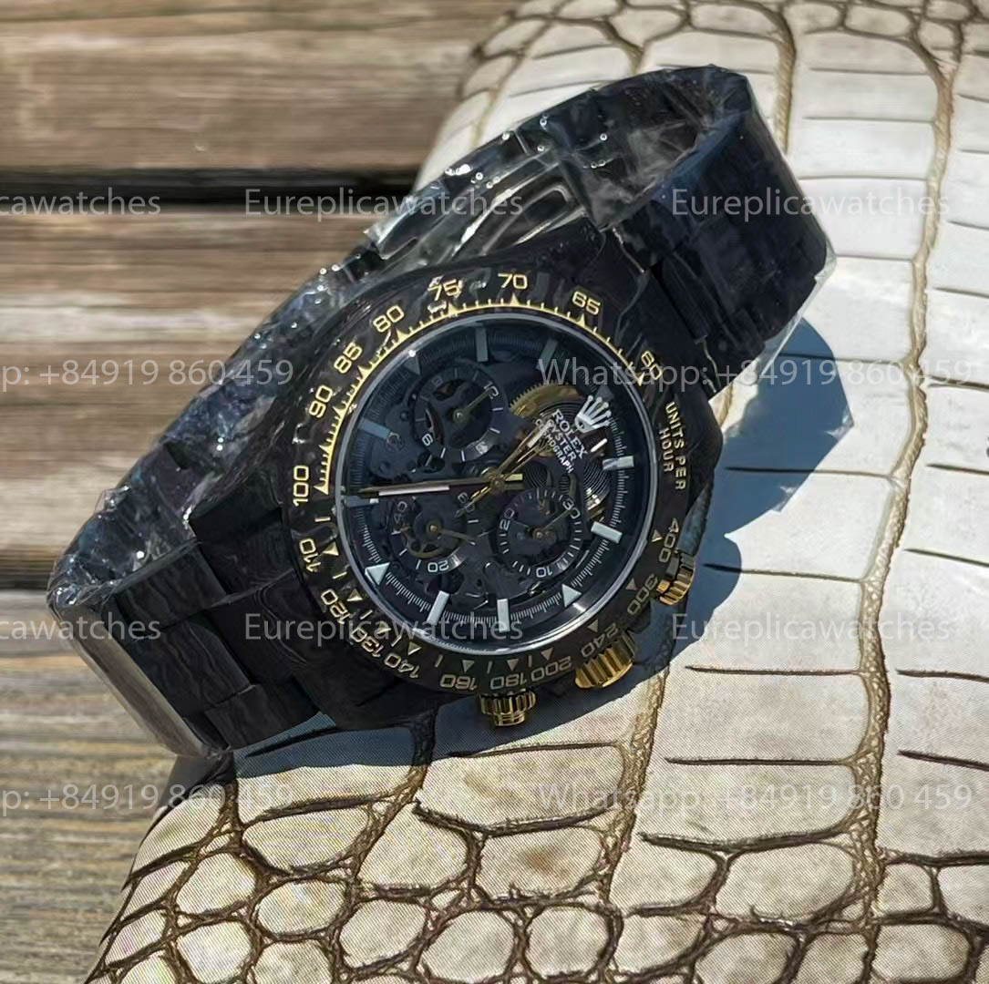 Rolex Daytona Carbon Shadow en or ZIF REMOULD 1:1 Meilleure Version Cadran Noir